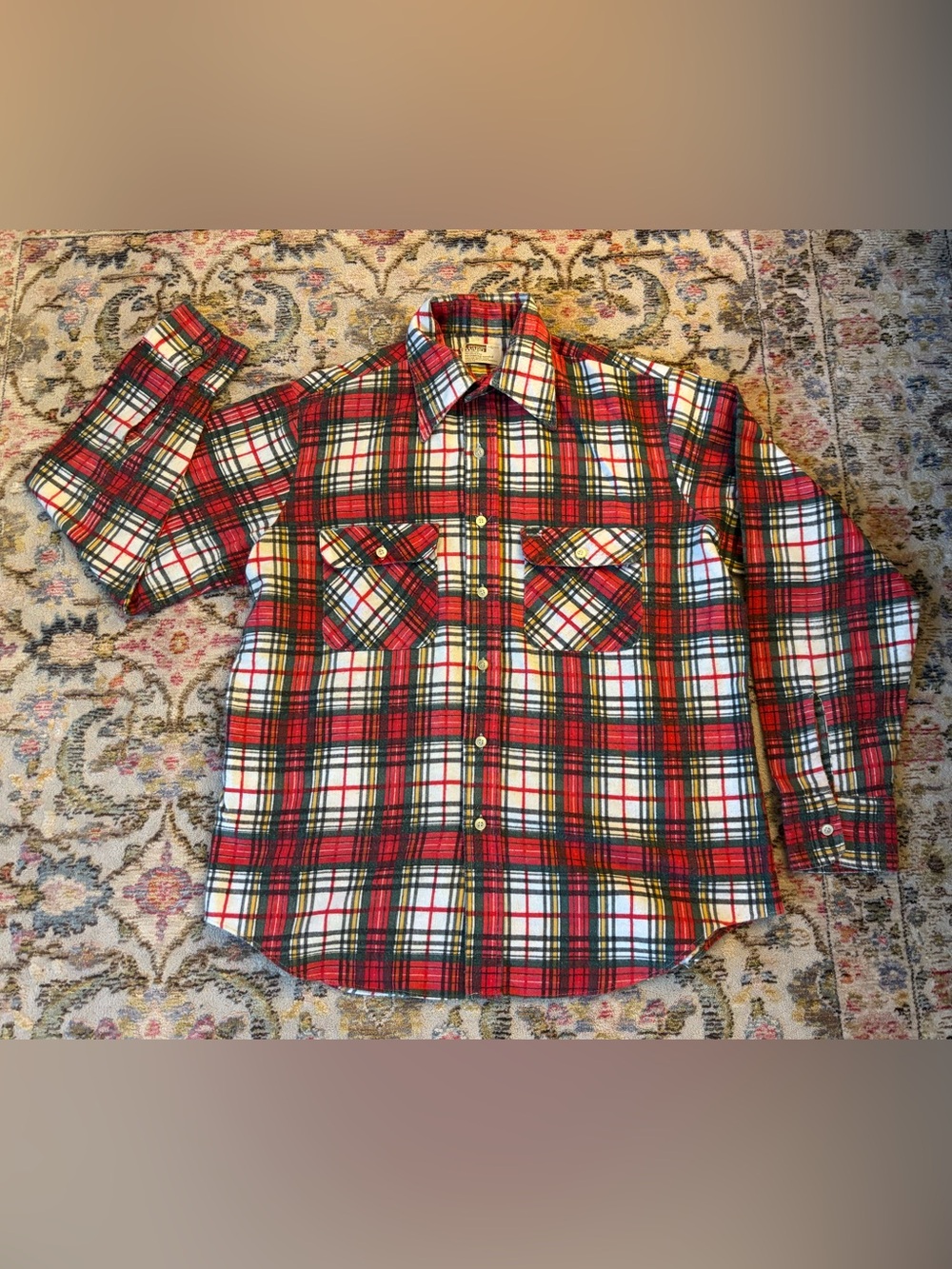 Vintage 1970s Montgomery Ward Flannel Shirt - L